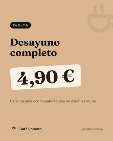La oferta fija, para que la recuerden (Café Romero, proyecto de demostración)