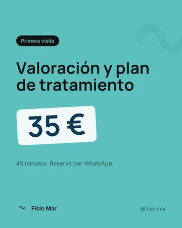 La puerta de entrada, con precio (Fisio Mar, proyecto de demostración)