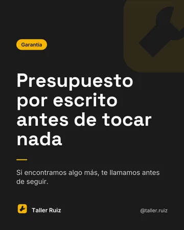 Tu promesa, clara (Taller Ruiz, proyecto de demostración)